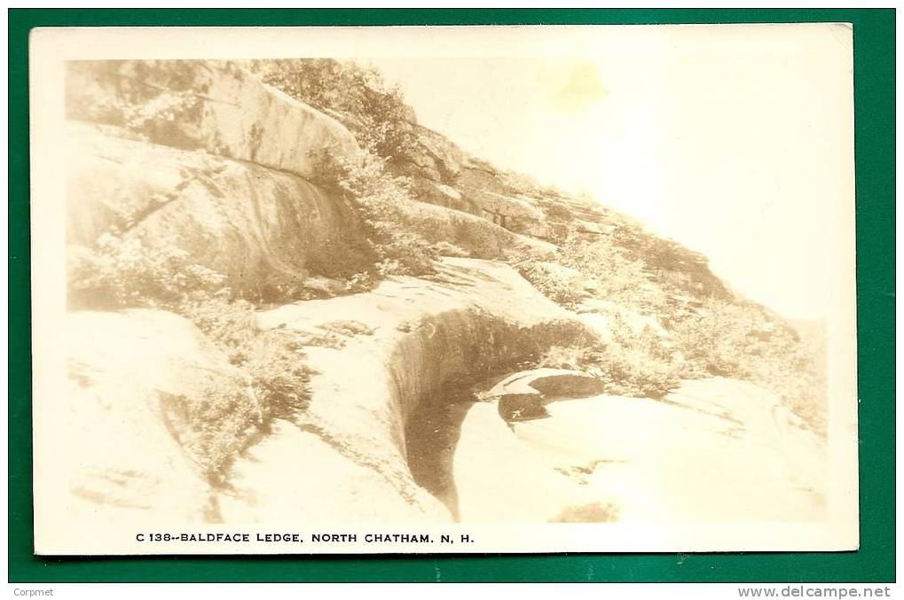 BALDFACE LEDGE, NORTH CHATHAM, NH - Circulated POSTCARD W/ STATUE OF LIBERTY Stamp - POSTAGE DUE 1 CENT Alongside Cancel - Postage Due