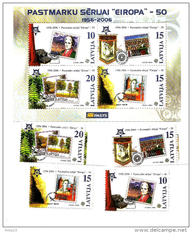 LATVIA-50th Anniversary Of Europa Stamp Set + M/S 2006 -BL -MINT MNH - Lettonie