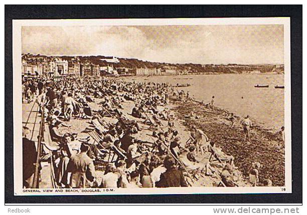 General View & Beach Douglas Isle Of Man Postcard - Ref B155 - Man (Eiland)