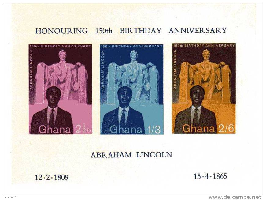 SS201 - GHANA , Abramo Lincoln Il BF N. 1 - Ghana (1957-...)