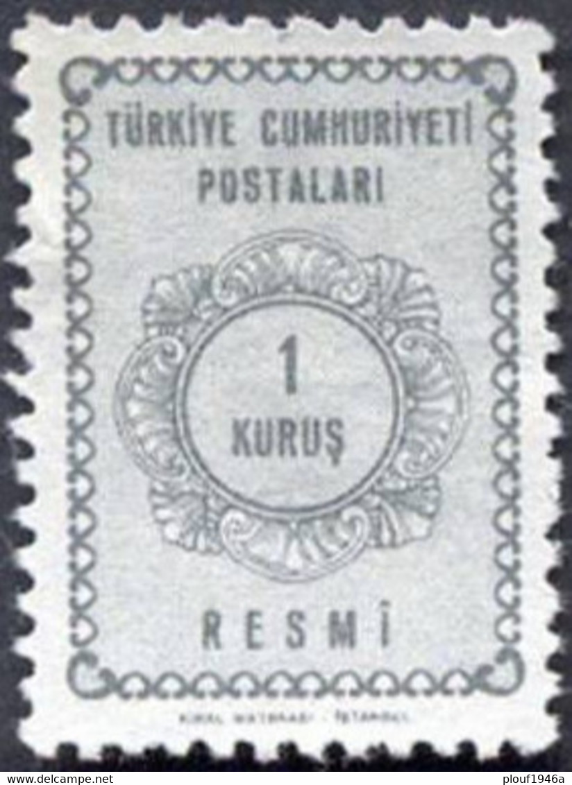 Pays : 489,1 (Turquie : République)  Yvert Et Tellier N° : S   87 (*) - Official Stamps