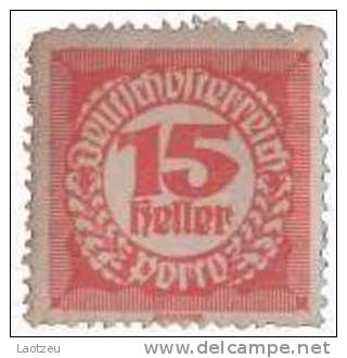 Autriche Journaux 1919. ~ YT 77** - 15 H. Rouge - Taxe