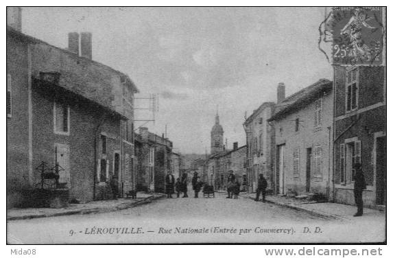 55. LEROUVILLE.  RUE NATIONALE ENTREE PAR COMMERCY. - Lerouville