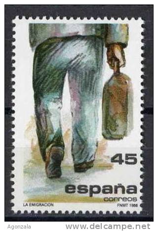 TIMBRE ESPAGNE NOUVEAU 1986  L´ÉMIGRATION - ÉMIGRANT - Kostüme