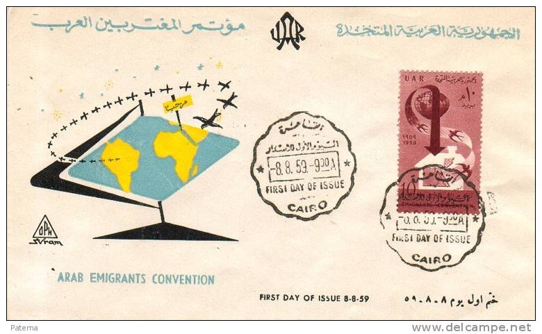 SPD 1959 Emigrantes Egipto, FDC, Egypt, Agypten - Covers & Documents