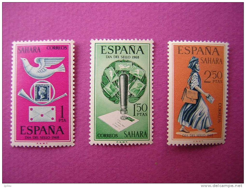 SAHARA ESPAGNOL. JOURNEE DU TIMBRE1968. Série Complète - Sahara Espagnol