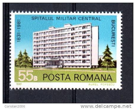 Romania 1981 / 150 Years Military Hospital - Unused Stamps