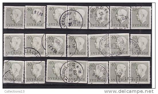 SUEDE - 423 Oblitéré (21 Timbres) Cote 3,15 Euros Depart à 10% - Used Stamps
