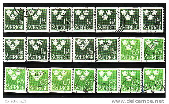 SUEDE - 84 Timbres Oblitérés Cote 10,75 Euros Depart à 10% - Used Stamps