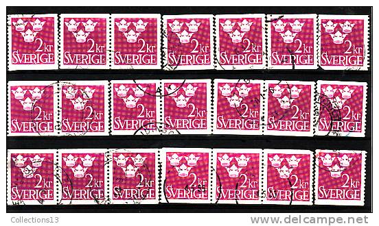 SUEDE - 340A Oblitéré (21 Timbres) Cote 3,15 Euros Depart à 10% - Used Stamps