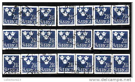 SUEDE - 394 Oblitéré (21 Timbres) Cote 5,25 Euros Depart à 10% - Used Stamps