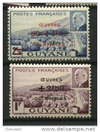 Guyane * N° 177 / 178 - Gomme Colo.  Pétain - Autres & Non Classés
