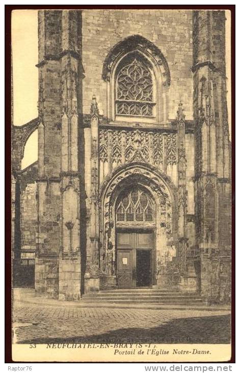 CPA NEUFCHATEL EN BRAY  Portail De L'Eglise Notre Dame - Neufchâtel En Bray