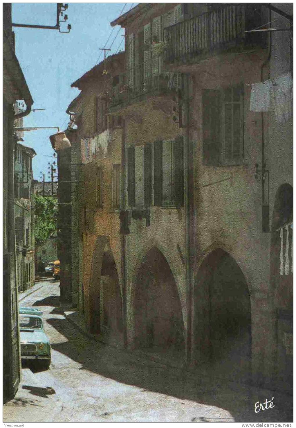 CPSM. DANS LE VIEIL OLLIOULES LA RUE BAUDINO. DATEE 1965. - Ollioules