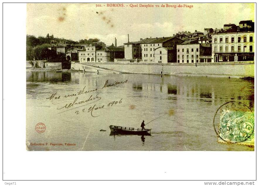 Romans - Quai Dauphin Vu De Bourg De Peage - Romans Sur Isere