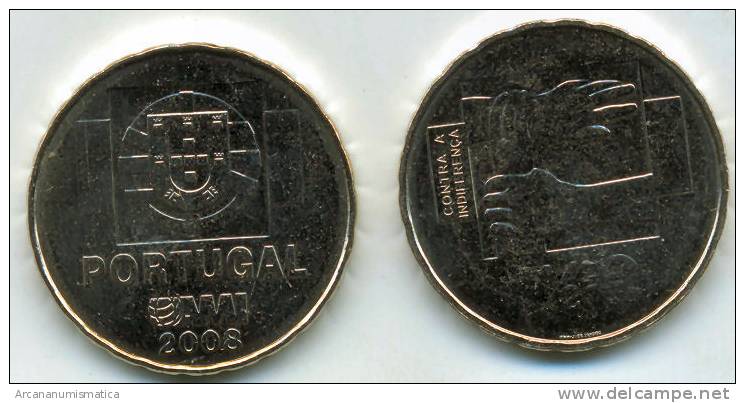 PORTUGAL   1 1/2  EURO   PLATA/SILVER   SC/UNC  2008  "AMI"  ESCASA      DL-6299 - Portugal
