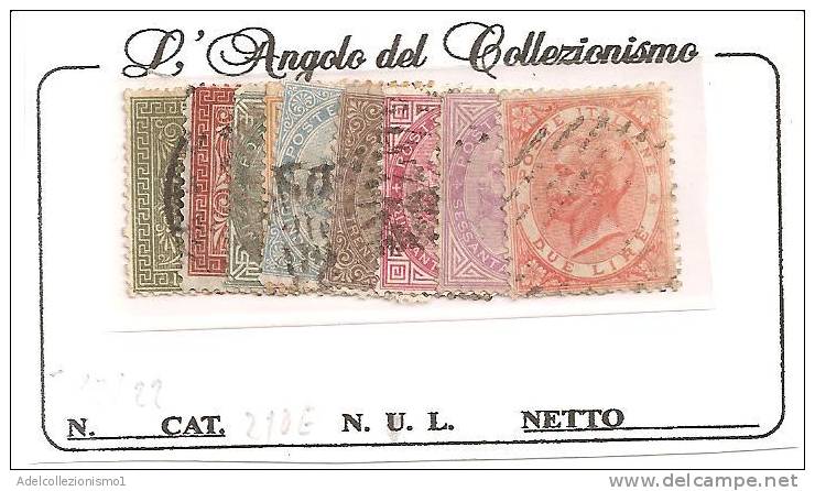 6097) Serie Completa Di Vittorio Emanuele II° Dal N. 12 Al 22 Usati Tir. Torino - Usados