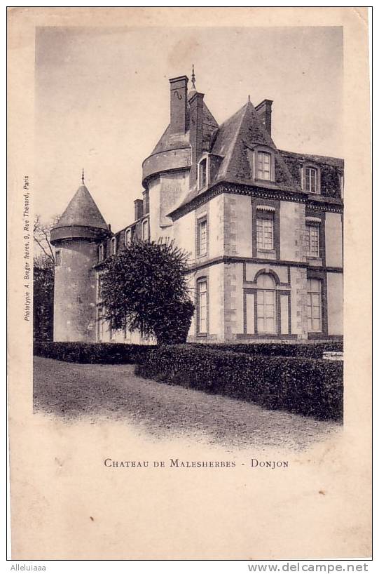 CPA Belle Carte Postale PRECURSEUR FRANCE Chateau MALESHERBES  - Le Donjon - Malesherbes