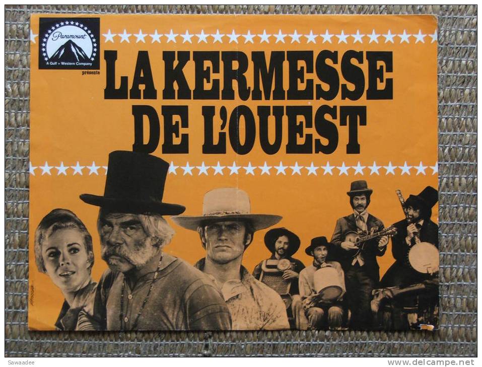 PLAQUETTE - FILM - LA KERMESSE DE L´OUEST - JOSHUA LOGAN - WESTERN - Cinema Advertisement