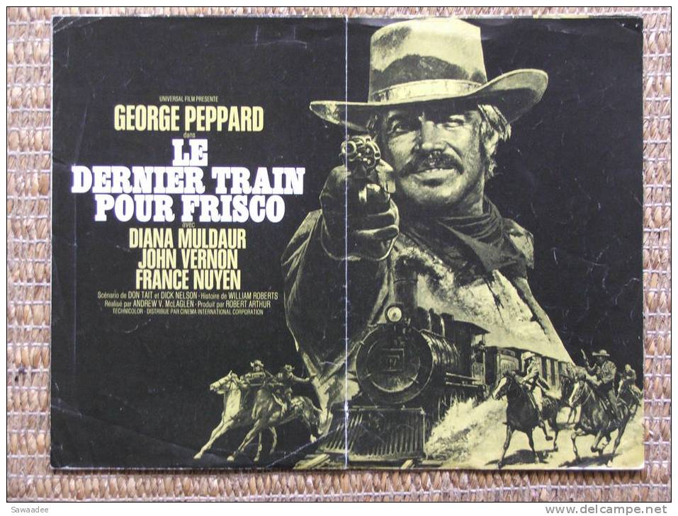 PLAQUETTE - FILM - LE DERNIER TRAIN POUR FRISCO - ANDREW V.McLAGLEN - WESTERN - Publicidad