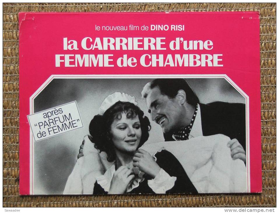 PLAQUETTE - FILM - LA CARRIERE D´UNE FEMME DE CHAMBRE - DINO RISI - VICTORIO GASSMAN - Bioscoopreclame