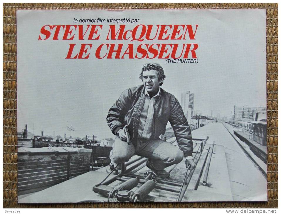 PLAQUETTE  - FILM - LE CHASSEUR - THE HUNTER - BUZZ KULIK - STEVE MAC QUEEN - Bioscoopreclame