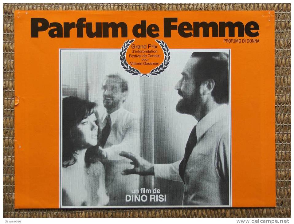 PLAQUETTE - FILM - PARFUM DE FEMME - DINO RISI - VICTORIO GASSMAN - GRAND PRIX INTERPRATATION FESTIVAL DE CANNES - Bioscoopreclame