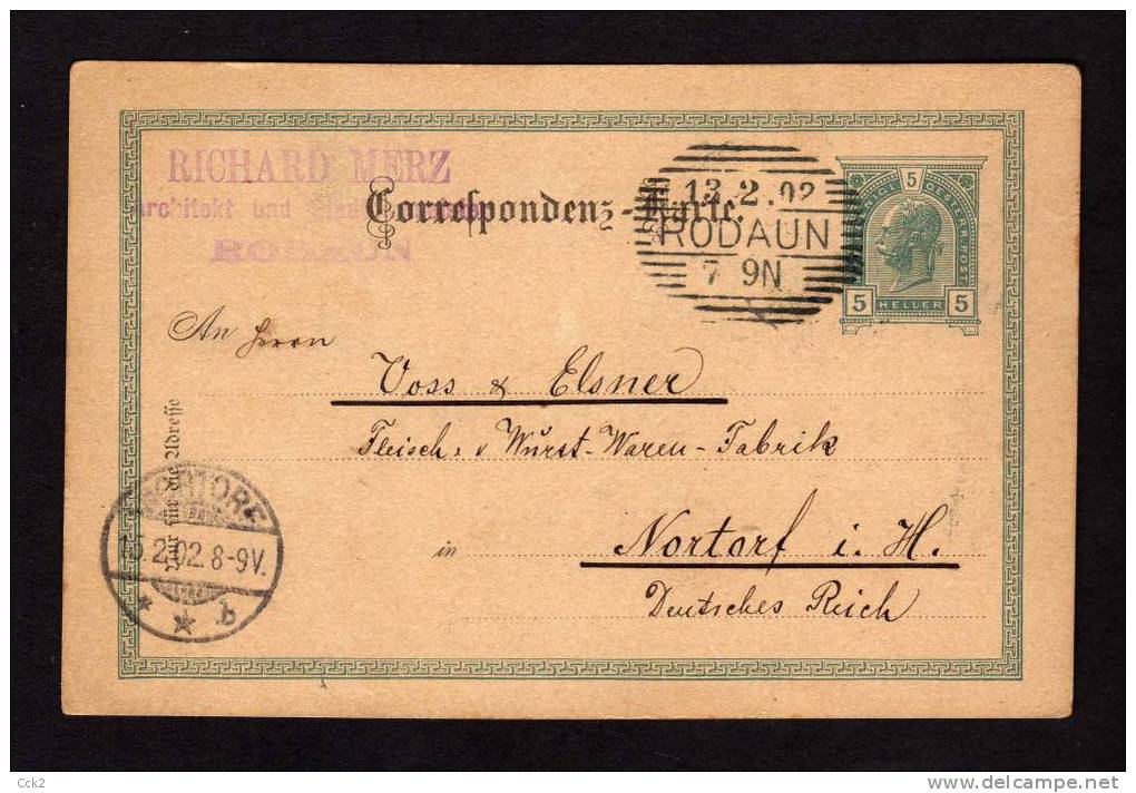 AUSTRIA 5 Heller Postal Card 1902 Used - Sonstige & Ohne Zuordnung
