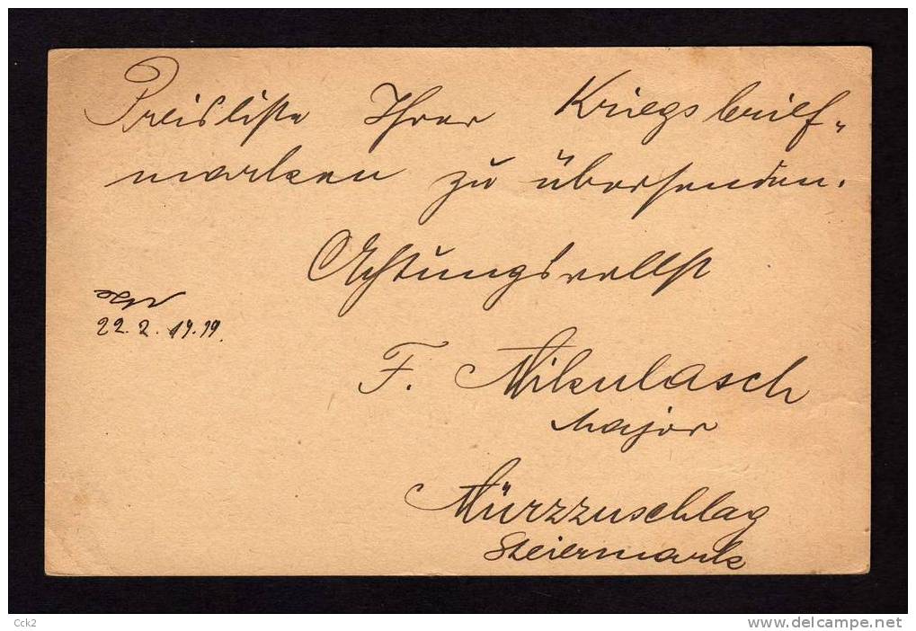 AUSTRIA 10 Heller Post Carte 1919 Used - Sonstige & Ohne Zuordnung
