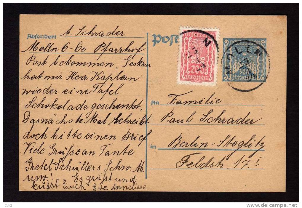 AUSTRIA Post Carte 1924 Used - Sonstige & Ohne Zuordnung