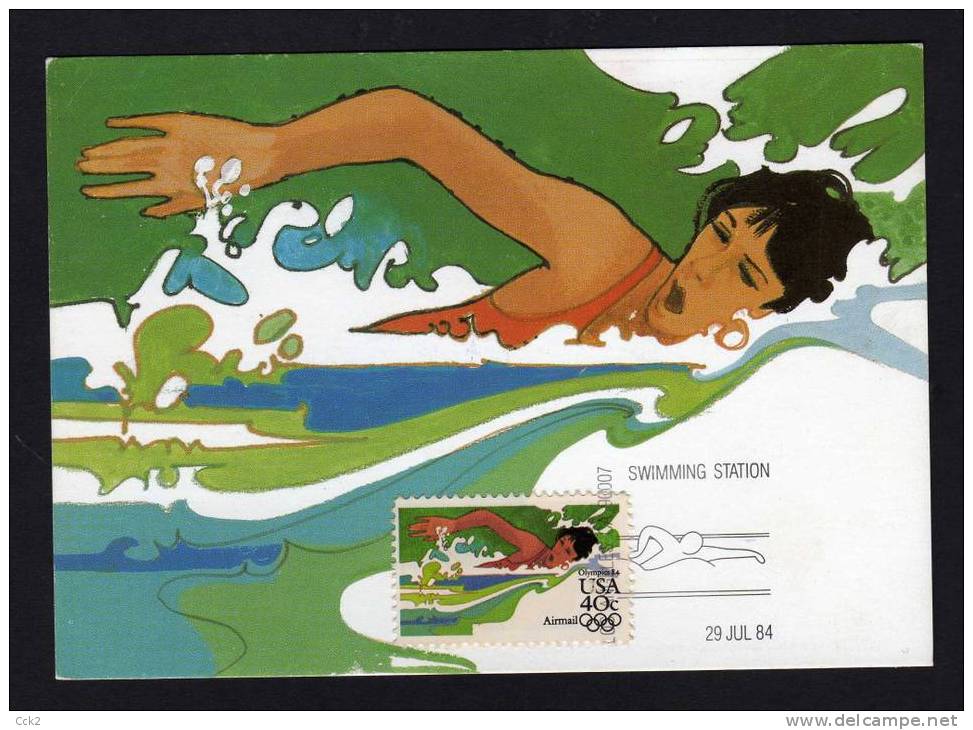 USA Maximum Card – Oympics/Swimming 1983 - Zomer 1984: Los Angeles
