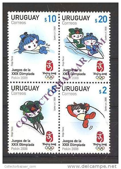 URUGUAY Stamp  Beijing Olympic 2008 Cycling - Estate 2008: Pechino