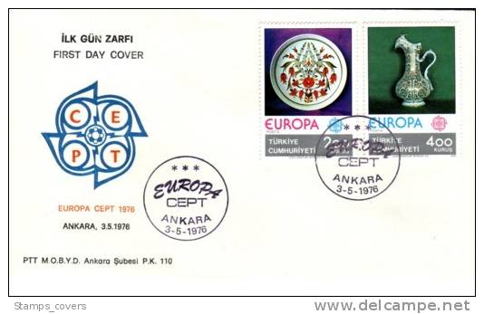TURKEY FDC MICHEL 2385/86 €9.00 EUROPA 1976 - 1976