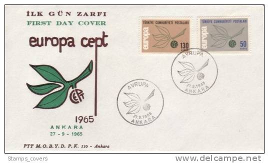 TURKEY FDC MICHEL 1962/63 €12.00 EUROPA 1965 - 1965