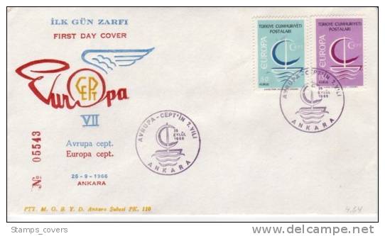 TURKEY FDC MICHEL 2018/19 €10.00 EUROPA 1966 - 1966