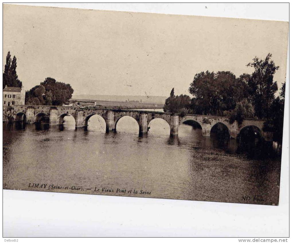 Le Vieux Pont Et La Seine - Limay