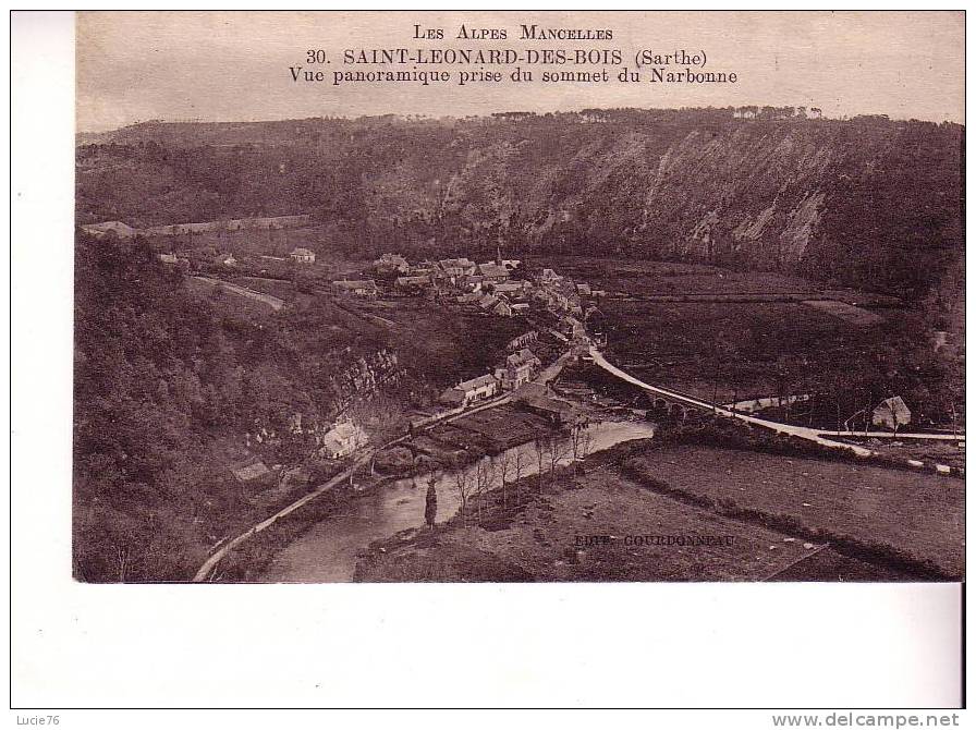 SAINT LEONARD DES BOIS  - Vue Panoramique Prise Du Sommet Du Narbonne - N°  30 - Saint Leonard Des Bois