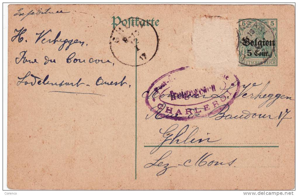 ENTIER POSTAL   1917 - German Occupation