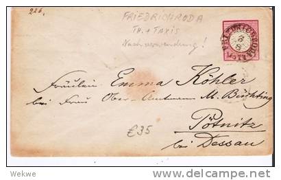 Brs160/ Friedrichsrode Ex Thurn+Taxis. Stempel 1874 Auf U3IA - Briefe U. Dokumente