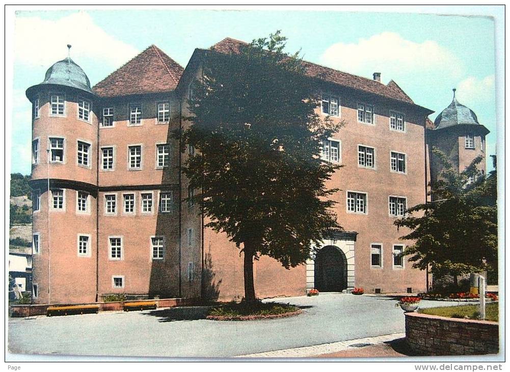 Künzelsau,Schloß,Staatl. Aufbaugymnasium, - Kuenzelsau