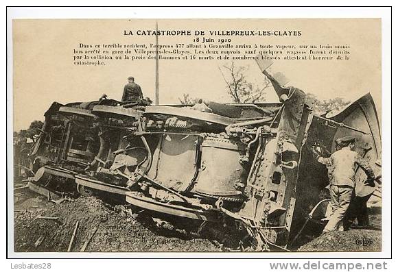 CPA 78.-VILLEPREUX-LES-CLAYES.-Catastrophe Ferroviaire.-MOD 56 - Les Clayes Sous Bois