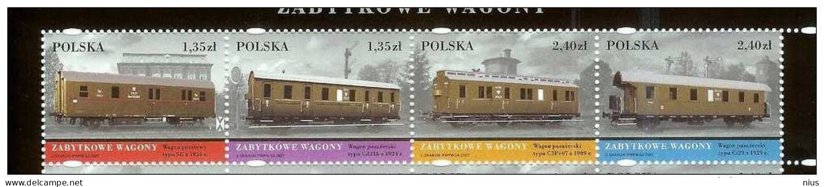 Poland Polska 2007 Trains Züge Treni Train Rail Railroad Railway - Neufs