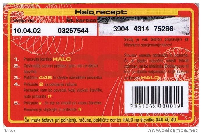 Slovenia, 1.000SIT, Red Halo GSM Card.   10.04.02 - Slovénie