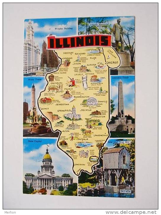 USA -Illinois Map   - Cca 1960´s  VF    D27131 - Andere & Zonder Classificatie