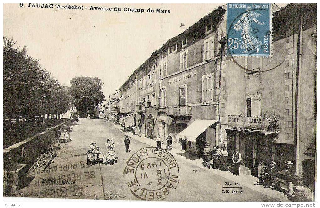 Jaujac  Avenue Du Champ De Mars         Animée - Autres & Non Classés