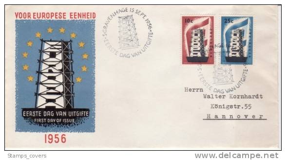 NETHERLAND FDC MICHEL 683/84 EUROPA 1956 - 1956