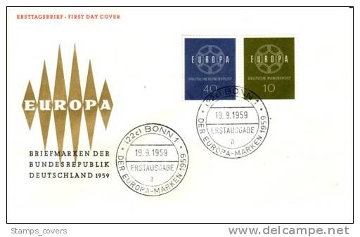 BUND FDC MICHEL 320/21 €7.00 EUROPA 1959 - 1959