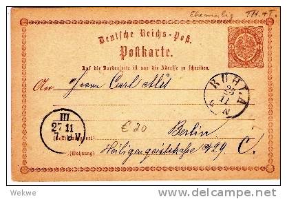 Brs175/ Ruhla 1874, SELTENER  Ablösestempel, Nach Berlin - Sonstige & Ohne Zuordnung