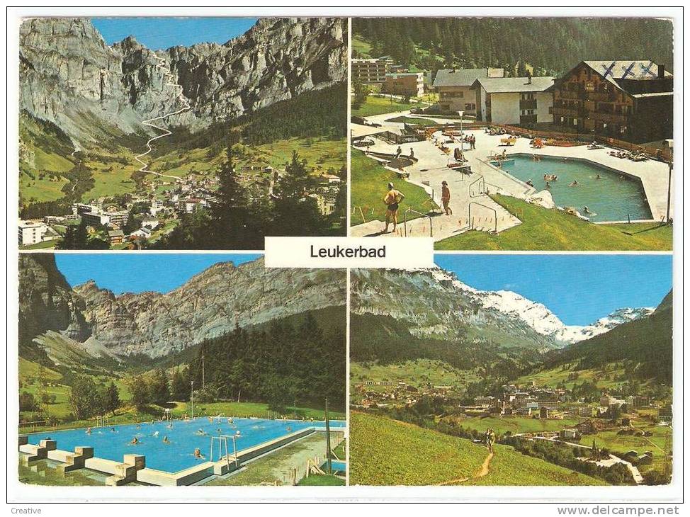 SUISSE-SCHWEIZ-SWITZERLAN D.Leukerbad  - Loèche Les Bains - Gemmi,Gehbad.Schwimmbad,Balmhorn - Loèche