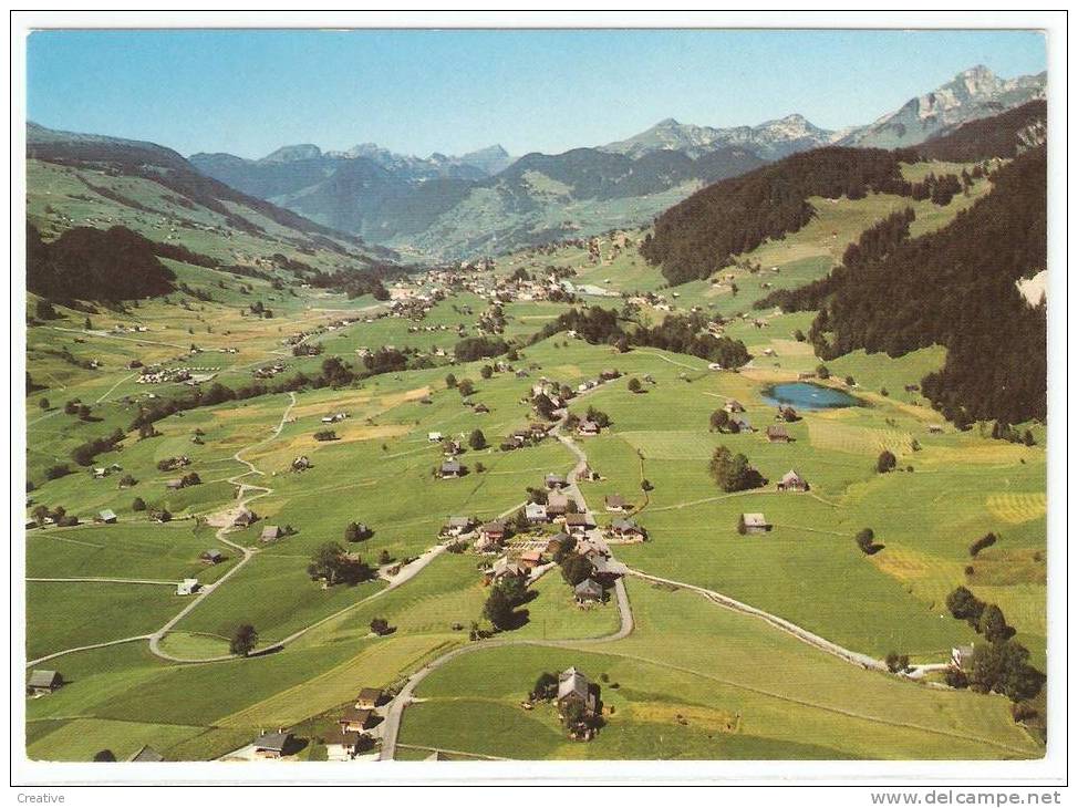 SUISSE-SCHWEIZ-SWITZERLAND.Flugaufnahme WILDHAUS-SHÖNENBODEN Im Obertoggenburg Mit Goggeien,Speer Und Lütispitz - Wil